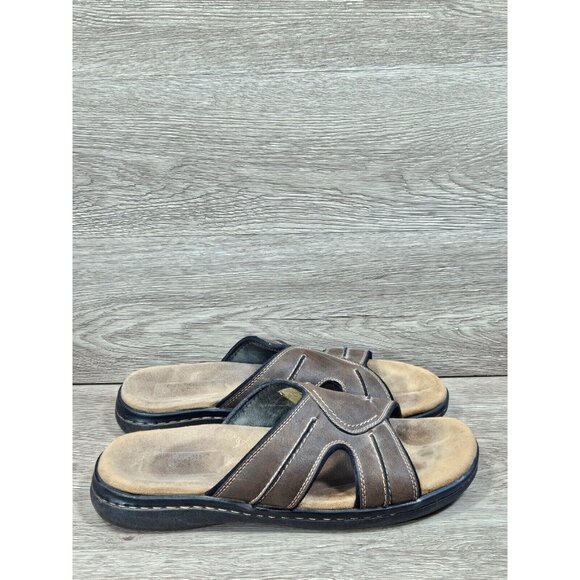 Dockers Men\'s Memory Foam Casual Comfort Outdoor Slip-on Slide Sandal 11W Brown main image 8